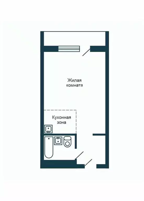 Студия Новосибирская область, Обь Октябрьская ул., 3 (29.8 м) - Фото 2
