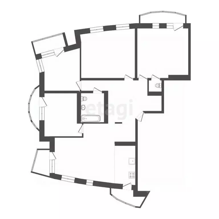 3-к кв. Тюменская область, Тюмень Севастопольская ул., 14 (169.6 м) - Фото 1