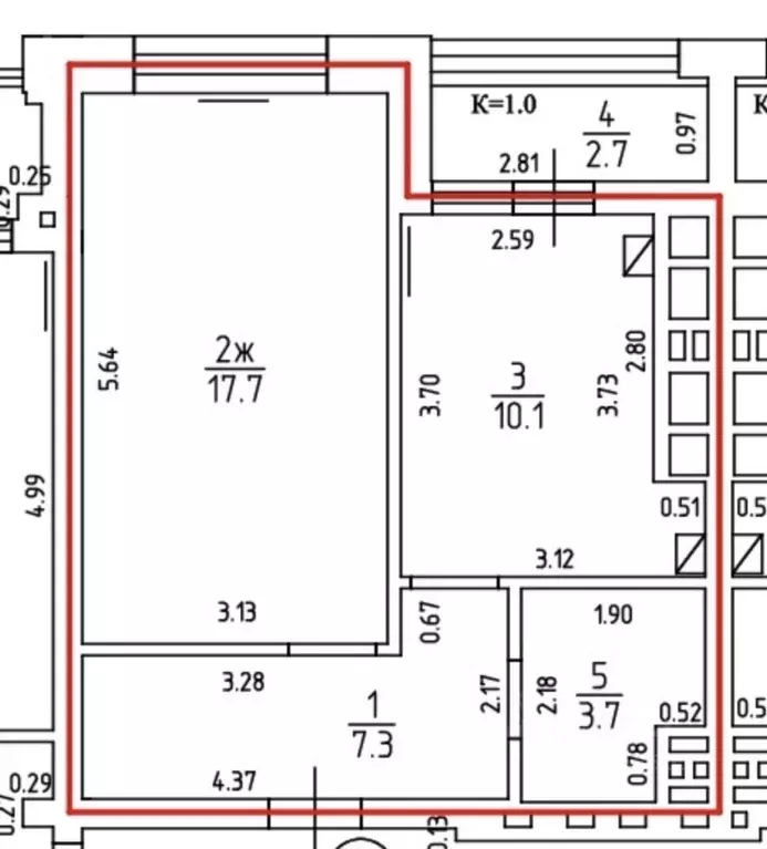 1-к кв. Калининградская область, Калининград ул. Генерал-фельдмаршала ... - Фото 2