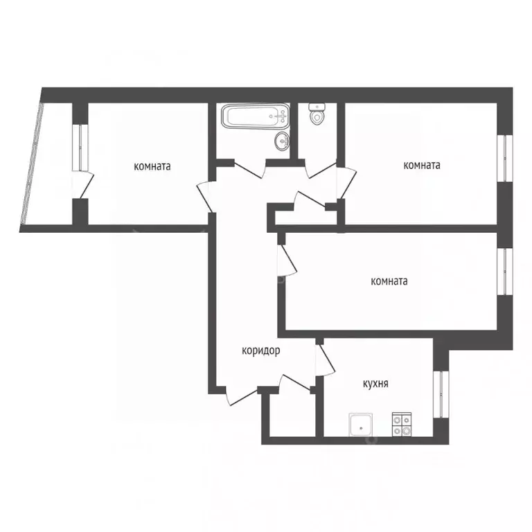 3-к кв. Тюменская область, Тюмень Камчатская ул., 2 (65.0 м) - Фото 1