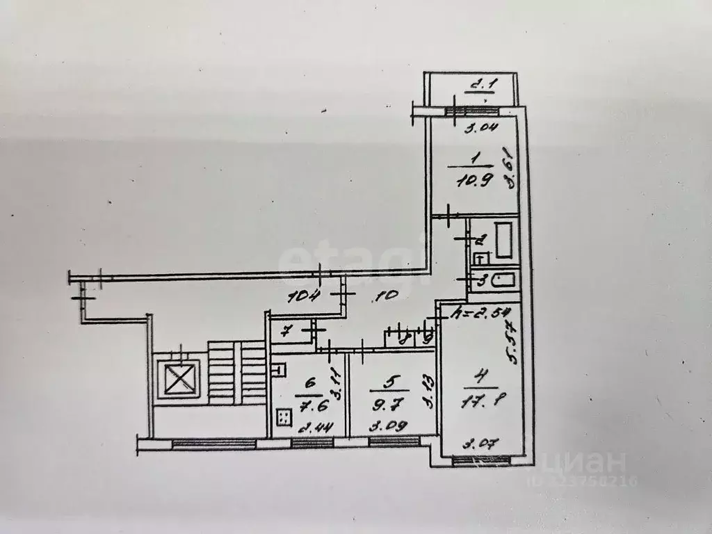 3-к кв. Псковская область, Псков ул. Лепешинского, 7 (62.5 м) - Фото 1