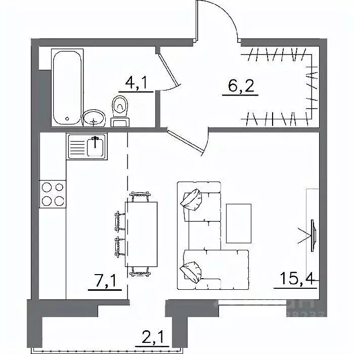 1-к кв. Иркутская область, Иркутск ИВАТУ городок, Авиатор жилой ... - Фото 0