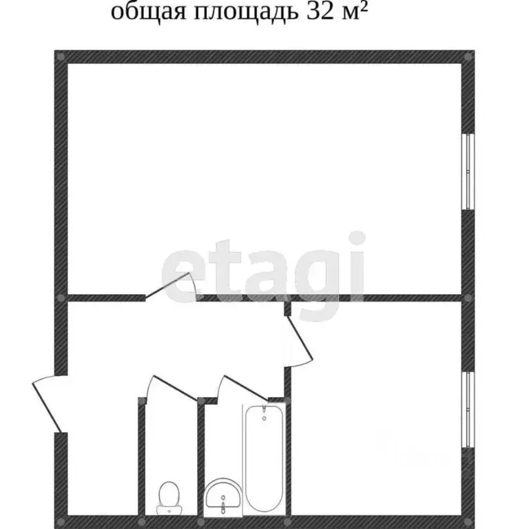 1-к кв. Костромская область, Кострома Самоковская ул., 2 (32.2 м) - Фото 1