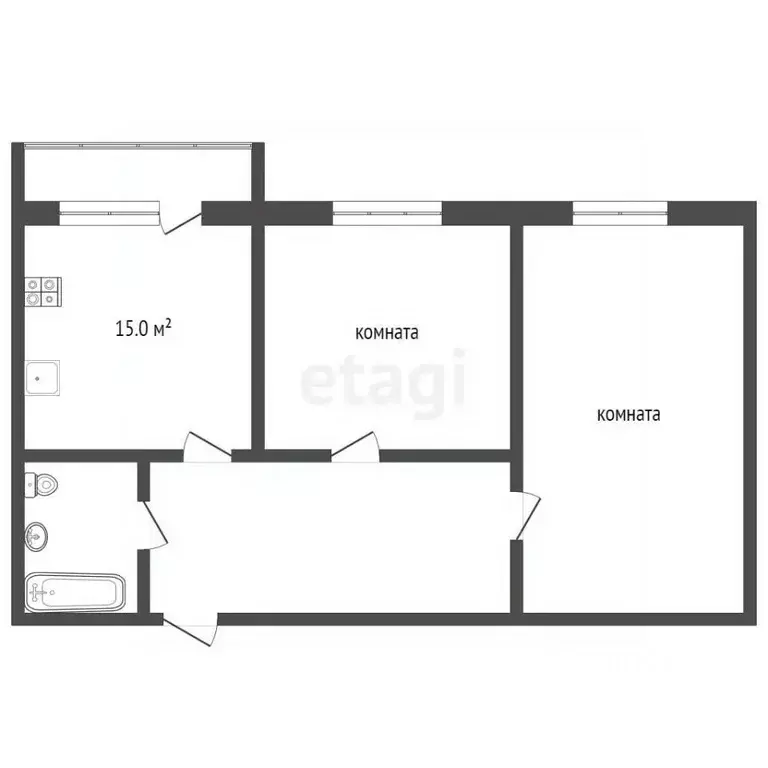 2-к кв. Владимирская область, Муром ул. Энгельса, 1Г (61.8 м) - Фото 1