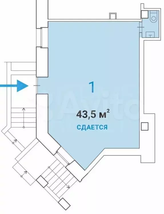 Аренда ПСН 43,5м2 м. Братиславская в юао - Фото 0