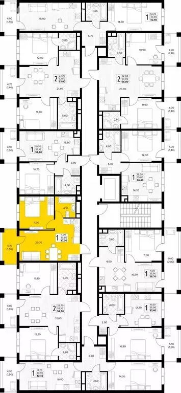 1-комнатная квартира: Сукко, жилой комплекс Кипарис (37.3 м) - Фото 1