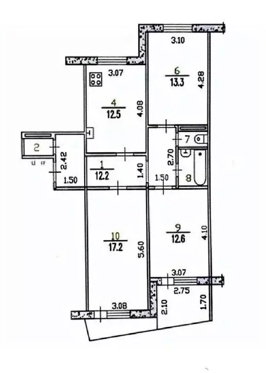 3-к кв. Орловская область, Орел ул. Кузнецова, 2 (72.8 м) - Фото 1