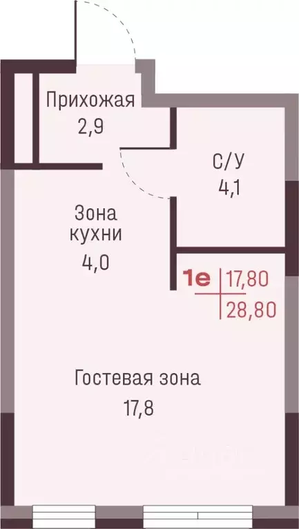 Студия Свердловская область, Екатеринбург Академический мкр, 19-й ... - Фото 2