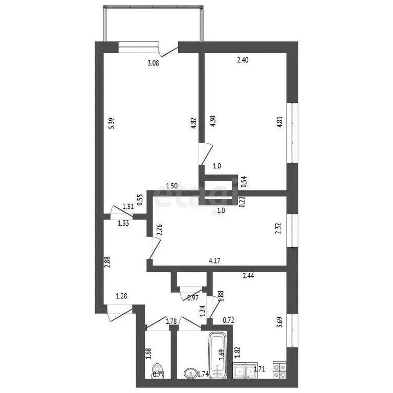 2-комнатная квартира: Ирбит, Советская улица, 57 (51 м) - Фото 0