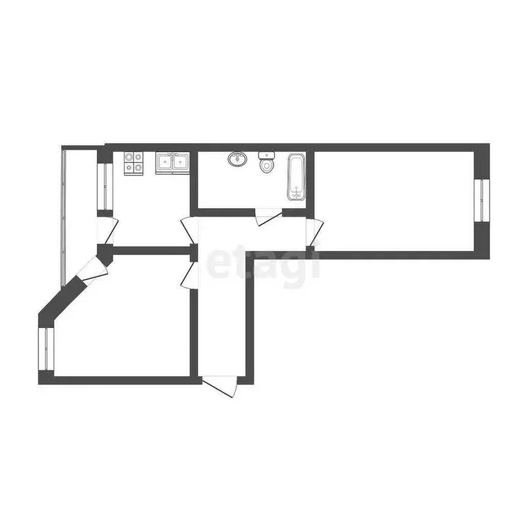 2-комнатная квартира: Тюмень, улица Чернышевского, 2А (87.1 м) - Фото 0