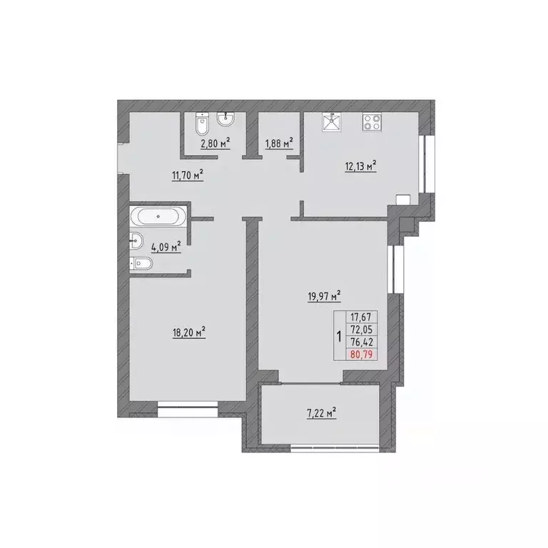 2-к кв. Ивановская область, Иваново Кооперативная ул., 3 (77.99 м) - Фото 0