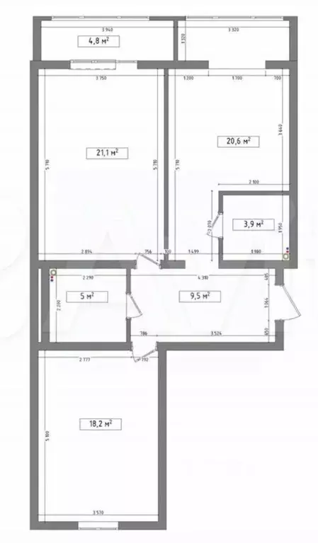 2-к кв. Башкортостан, Уфа ул. Карла Маркса, 64 (74.3 м) - Фото 2