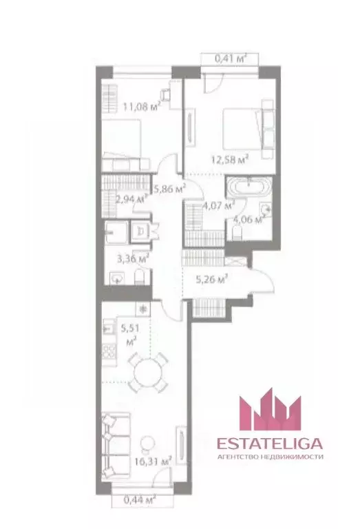 2-к кв. Москва пер. 2-й Котляковский, 1к6/1 (73.1 м) - Фото 2