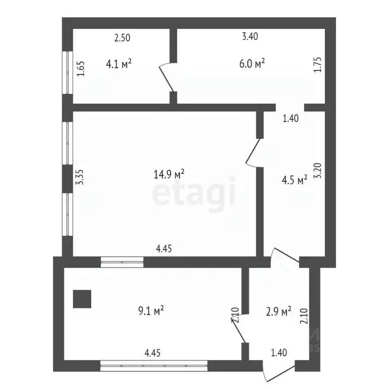 2-к кв. Оренбургская область, Оренбург Оренбургская ул., 99 (53.0 м) - Фото 1