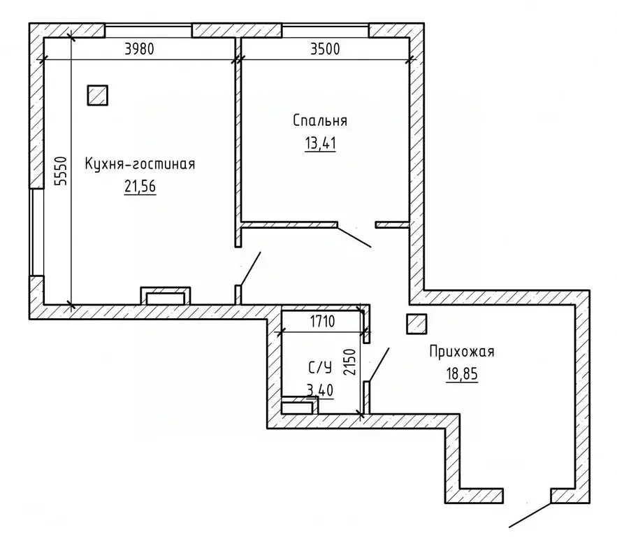 1-к кв. Кабардино-Балкария, Нальчик ул. Атажукина, 153 (46.6 м) - Фото 2
