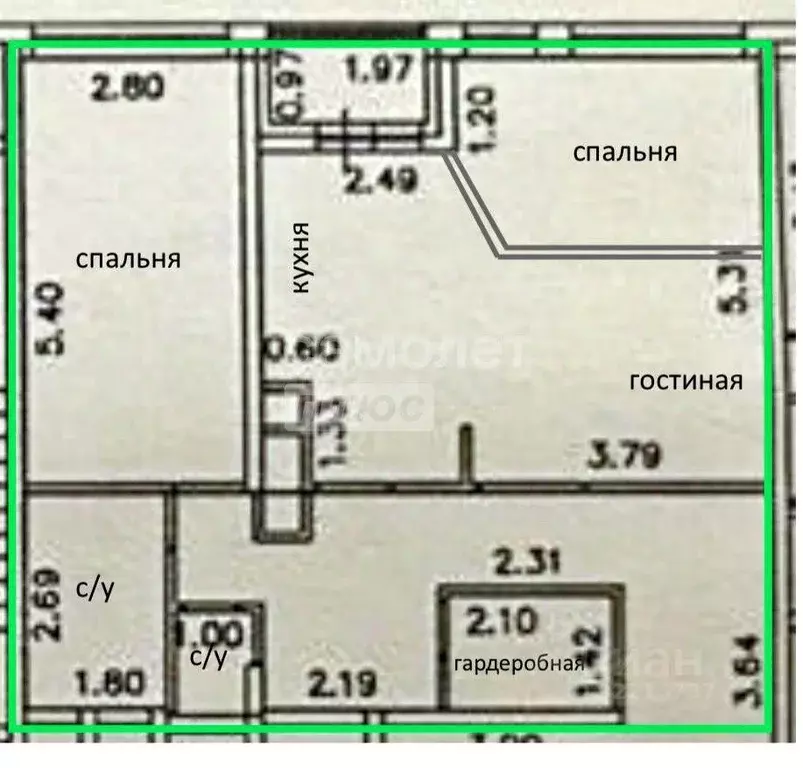 Квартира, 3 комнаты, 73 м - Фото 2