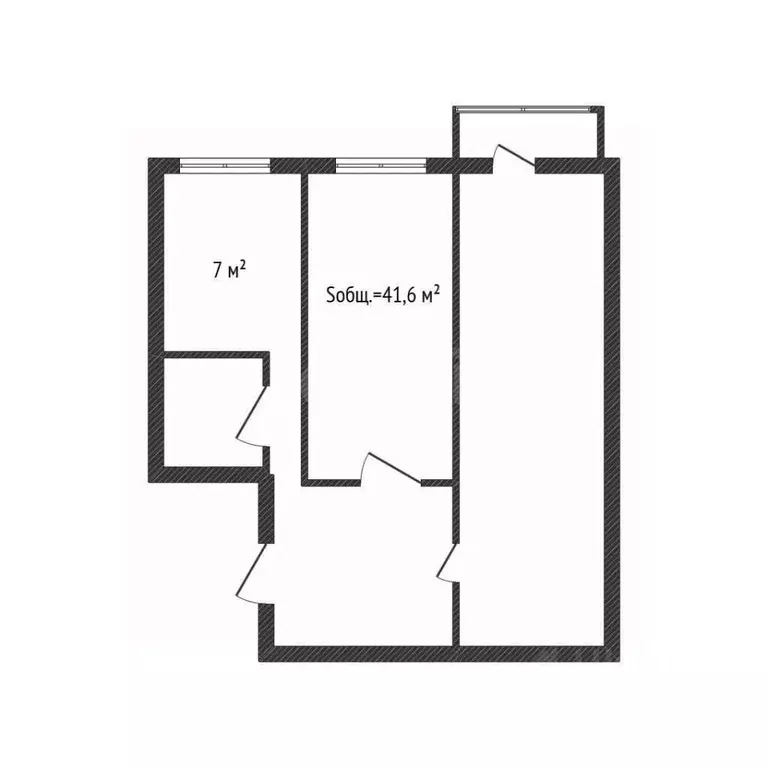 2-к кв. Брянская область, Брянск Северный пер., 54 (41.6 м) - Фото 1
