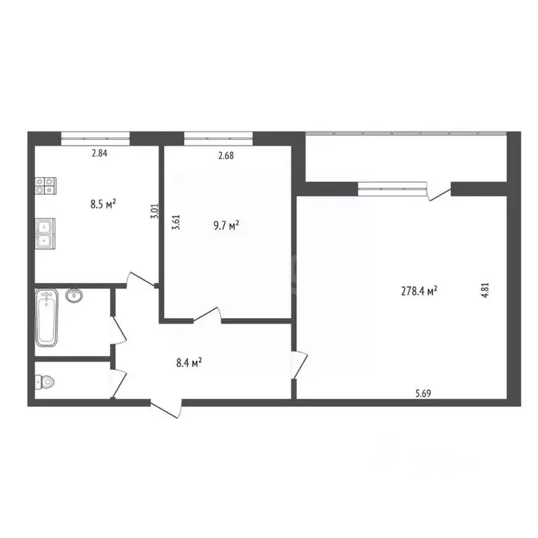 2-к кв. Ямало-Ненецкий АО, Ноябрьск Советская ул., 94 (46.4 м) - Фото 2