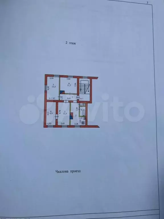 Доля в 4-к. квартире, 63,7 м, 2/2 эт. - Фото 0