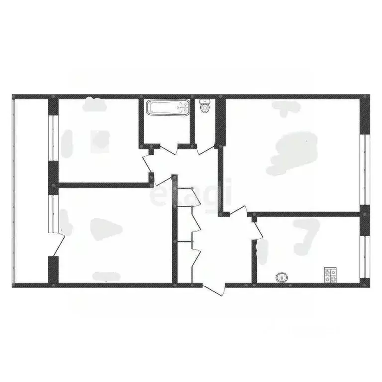 3-к кв. Башкортостан, Салават Ключевая ул., 16 (65.2 м) - Фото 2