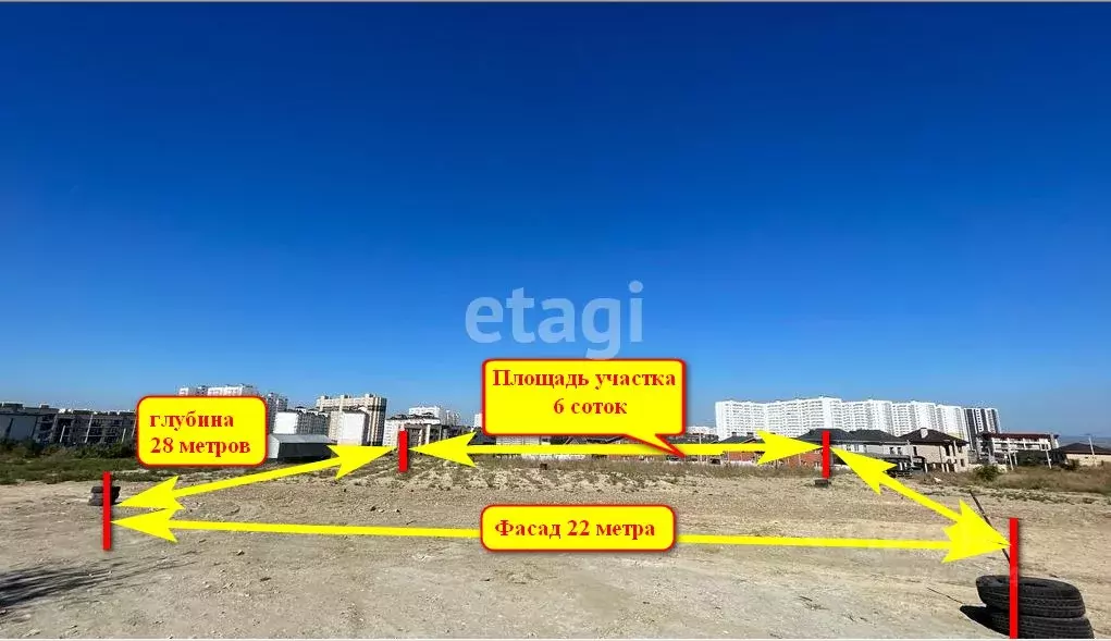 Участок в Краснодарский край, Анапа ул. Генерала Булгакова, 25 (6.0 ... - Фото 1