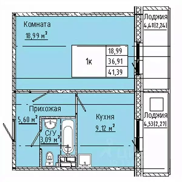 1-к кв. Омская область, Омск Солнечный мкр,  (41.39 м) - Фото 0