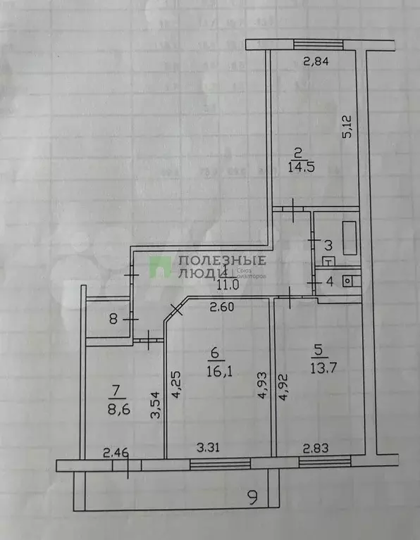 3-к. квартира, 73 м, 4/10 эт. - Фото 0