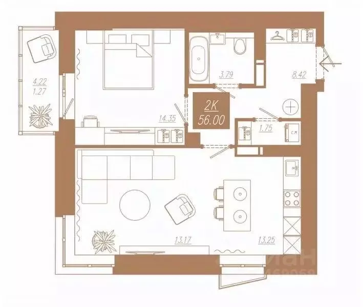 2-к кв. Красноярский край, Красноярск ул. 3-я Краснодарская, 14А/3 ... - Фото 0