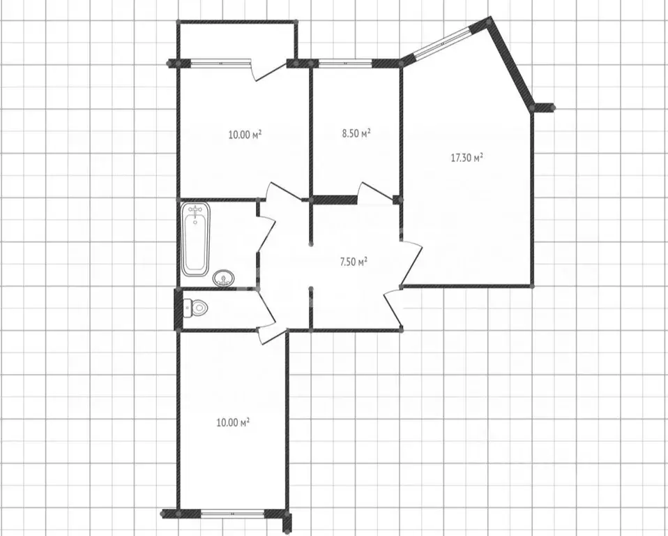 3-к кв. Липецкая область, Липецк ул. Катукова, 38 (62.7 м) - Фото 2