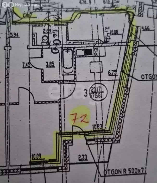2-комнатная квартира: Иркутск, улица Розы Люксембург, 118/4 (63.7 м) - Фото 1