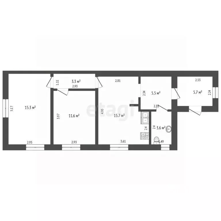 Дом в Татарстан, Мензелинск ул. Строителей (61 м) - Фото 2