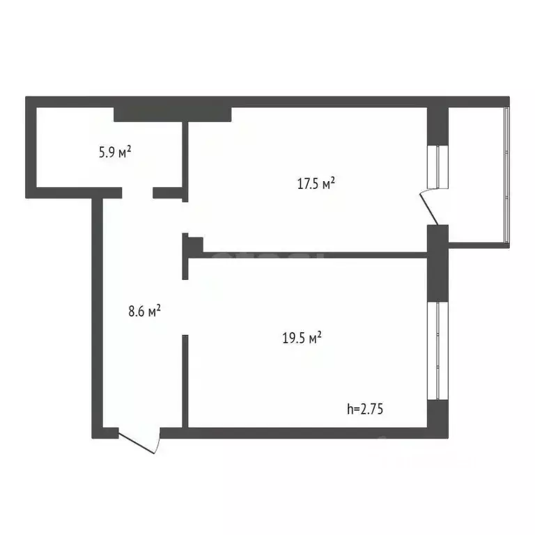 2-к кв. Красноярский край, Красноярск ул. Авиаторов, 29 (51.5 м) - Фото 2