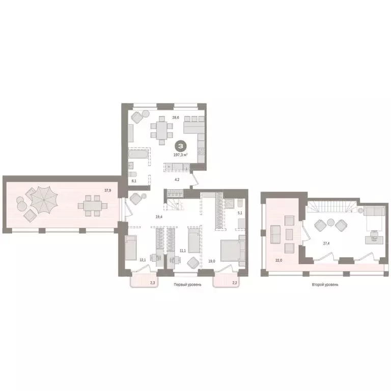 3-комнатная квартира: Новосибирск, Зыряновская улица, 53с (197.33 м) - Фото 2