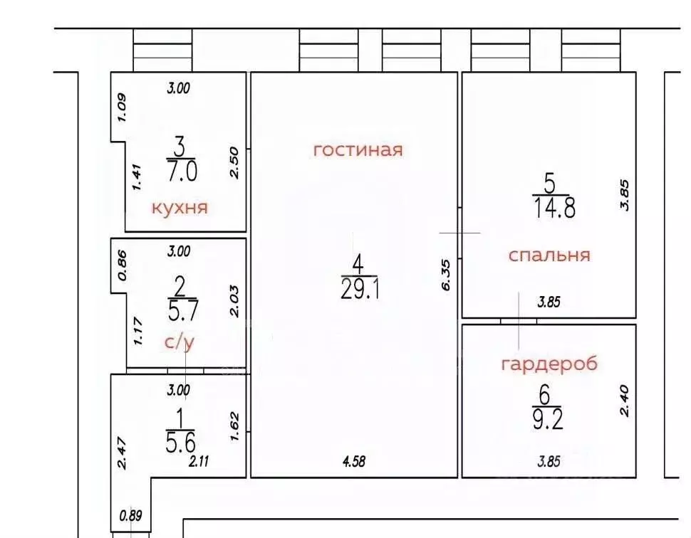 2-к кв. Санкт-Петербург Рижский просп., 48 (72.0 м) - Фото 1