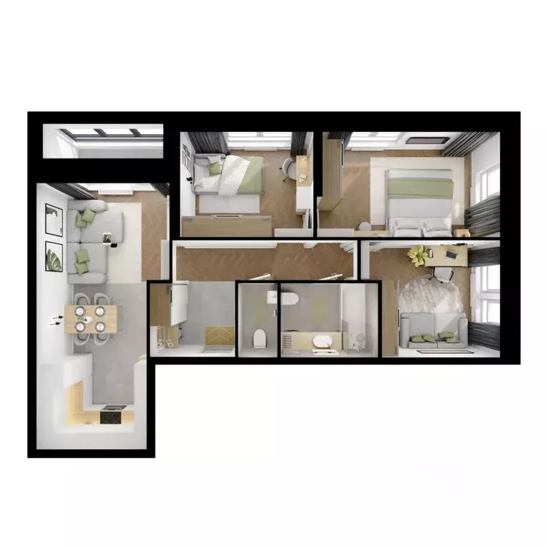 3-к кв. Приморский край, Владивосток ул. Борисенко, 48к2 (70.0 м) - Фото 1