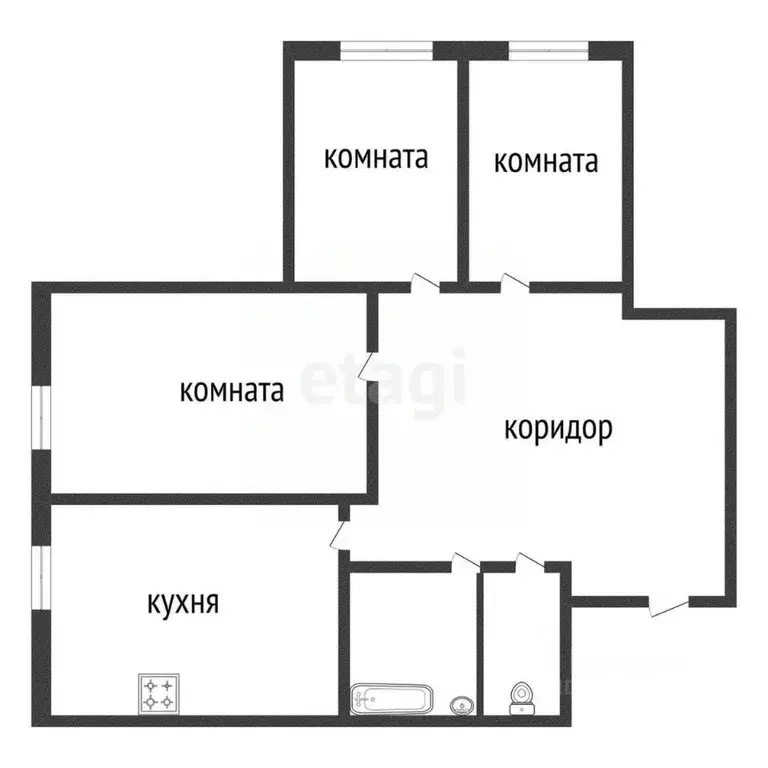 3-к кв. Белгородская область, Белгородский район, с. Стрелецкое ул. ... - Фото 1