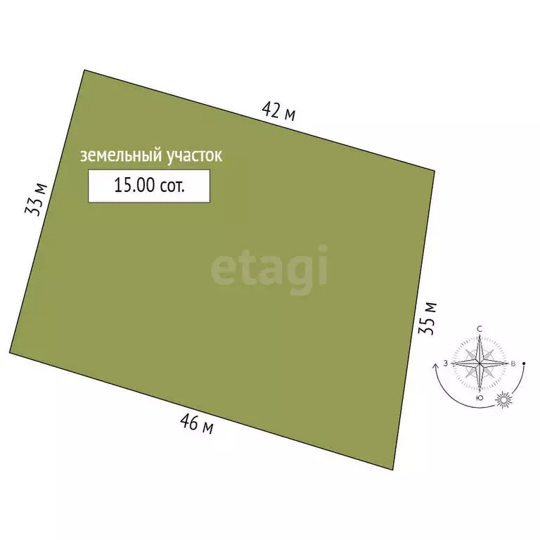 Участок в село Алтайское, улица Зелёный Клин (15 м) - Фото 1