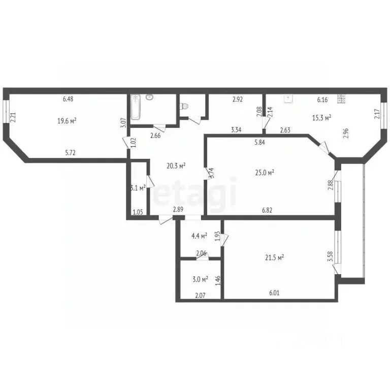 3-к кв. Коми, Сыктывкар ул. Морозова, 100 (118.0 м) - Фото 1