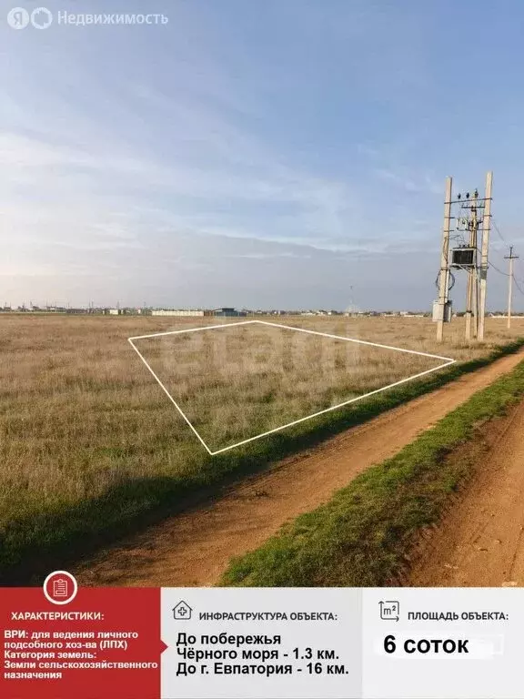 Участок в Сакский район, Молочненское сельское поселение, село Витино ... - Фото 2