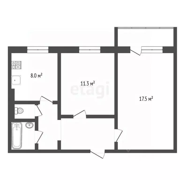 2-к кв. Ямало-Ненецкий АО, Муравленко ул. Украинских строителей, 7 ... - Фото 1