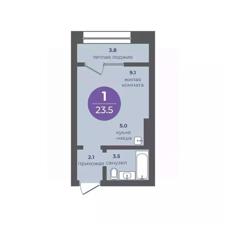 1-к кв. Красноярский край, Красноярск ул. Апрельская, 9 (23.5 м) - Фото 0