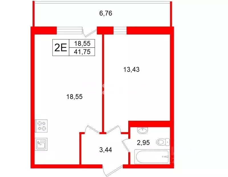 1-к кв. Санкт-Петербург Планерная ул., 87к1 (38.3 м) - Фото 1