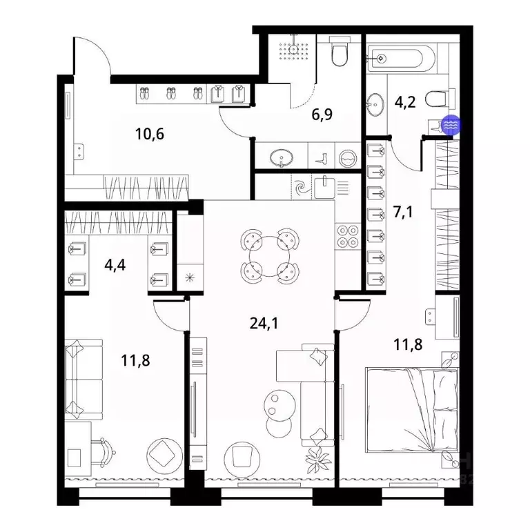 2-к кв. Владимирская область, Киржач Красный Октябрь мкр, ул. ... - Фото 1