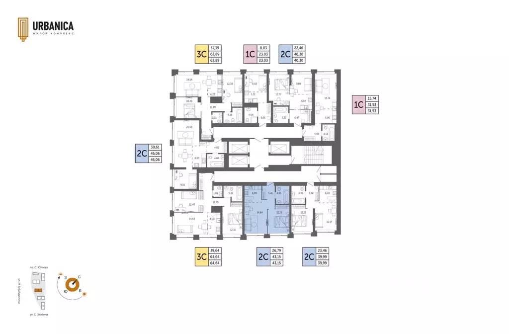 2-к кв. Башкортостан, Уфа Зеленая Роща жилрайон, Урбаника жилой ... - Фото 2