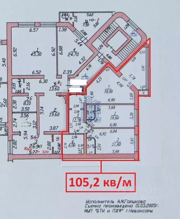3-к кв. Чувашия, Чебоксары просп. Максима Горького, 26 (105.2 м) - Фото 2