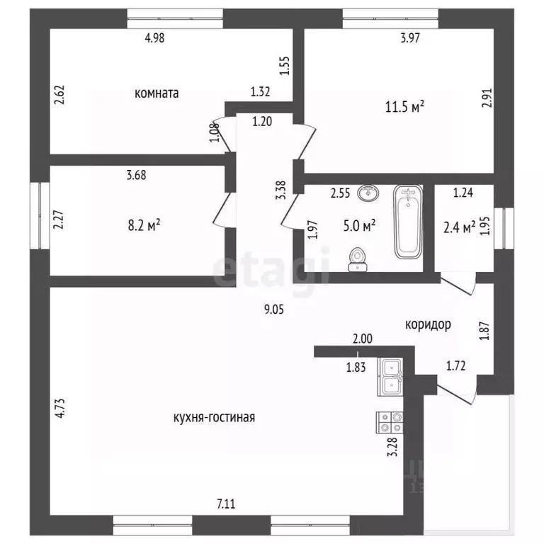 Дом в Тюменская область, Тюмень проезд Шахматный (80 м) - Фото 2