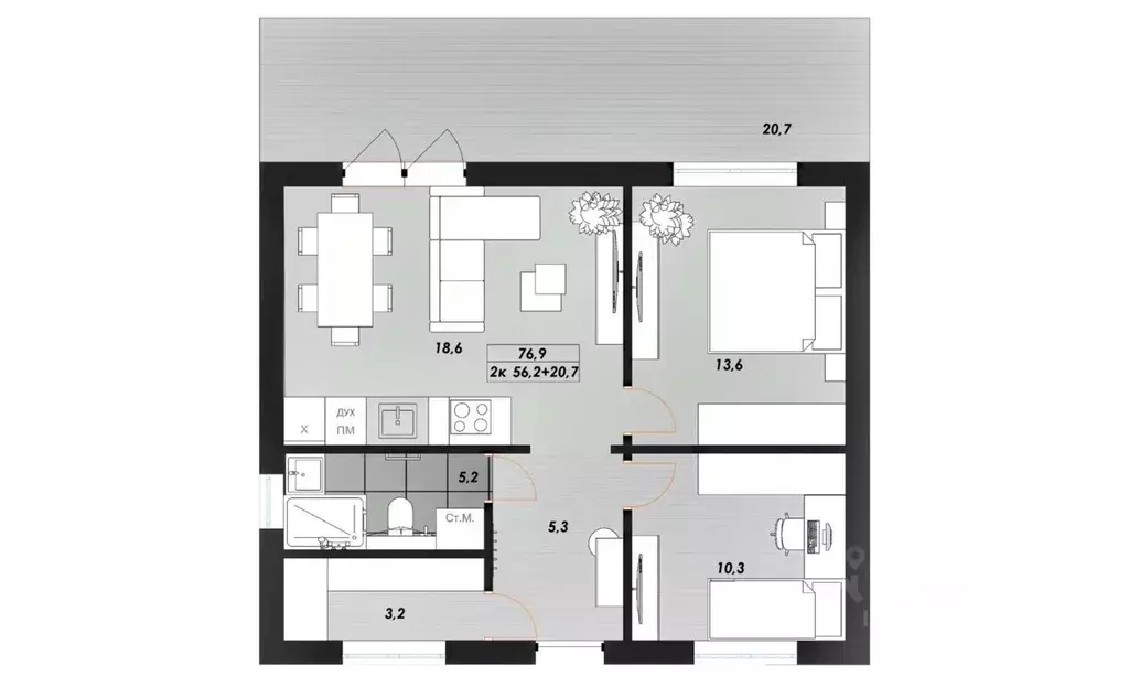 Дом в Калининградская область, Гурьевский муниципальный округ, пос. ... - Фото 2