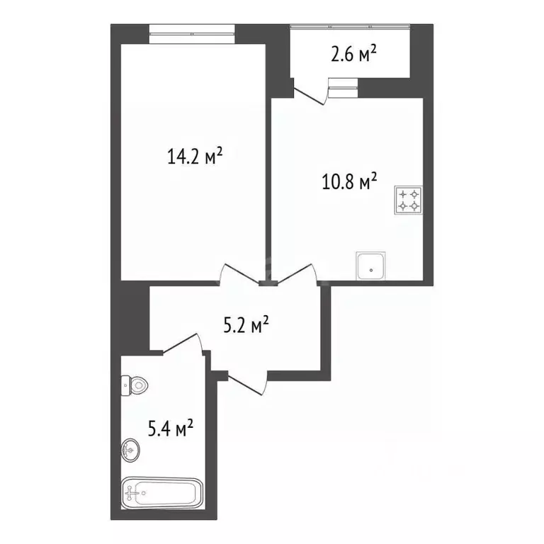 1-к кв. Красноярский край, Красноярск Октябрьская ул., 16 (35.7 м) - Фото 2
