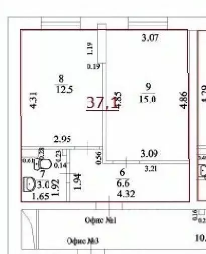 Офис в Башкортостан, Уфа ул. Пархоменко, 133/3 (37 м) - Фото 2