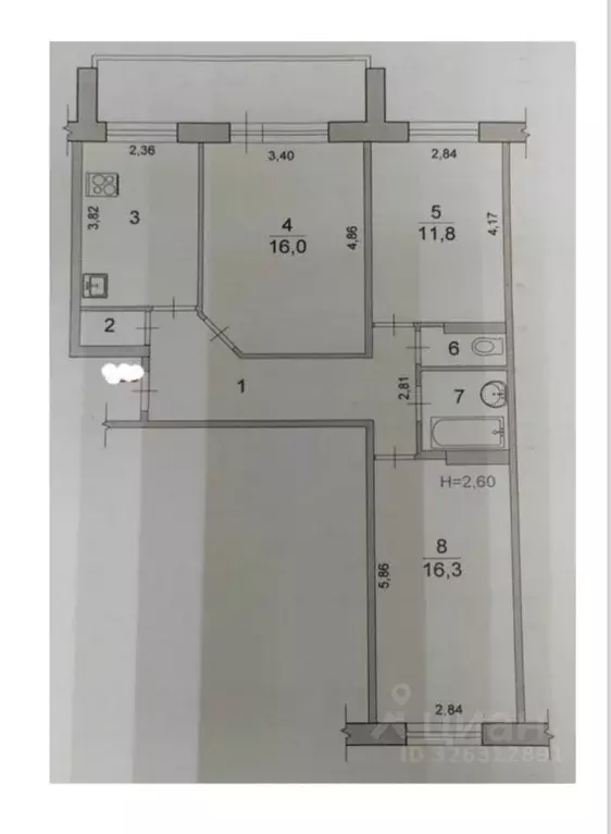3-к кв. Волгоградская область, Волгоград Владимирская ул., 64 (69.0 м) - Фото 1